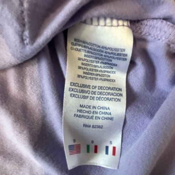 Champion Girls Purple hooded long sleeve tee size YS - Picture 8 of 8